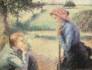 Camille Pissarro The Chat oil on canvas